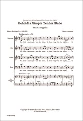 Behold a Simple Tender Babe SATB choral sheet music cover